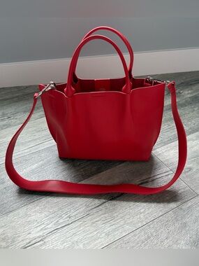 Co-Lab COLAB by Christopher Kon Tote Bag Red color